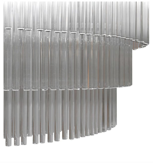Round 3 Tier Glass Tubes Chandelier