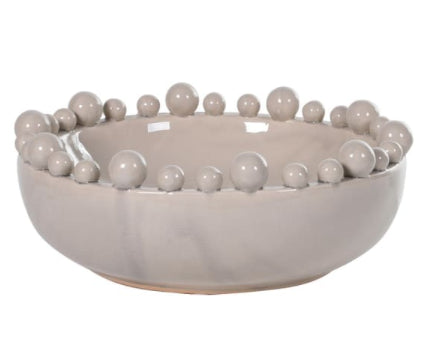 Cream Bobble Edged Bowl