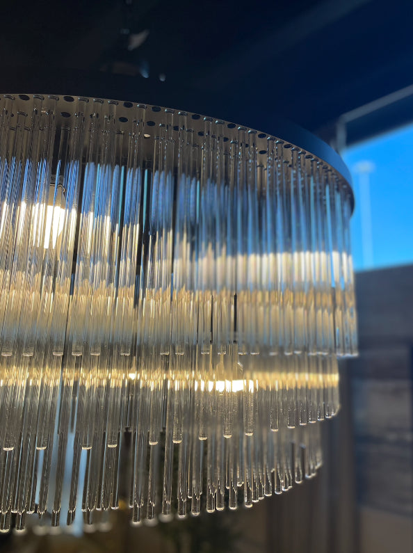 Round 3 Tier Glass Tubes Chandelier