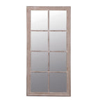 Large Taupe Windowpane Mirror