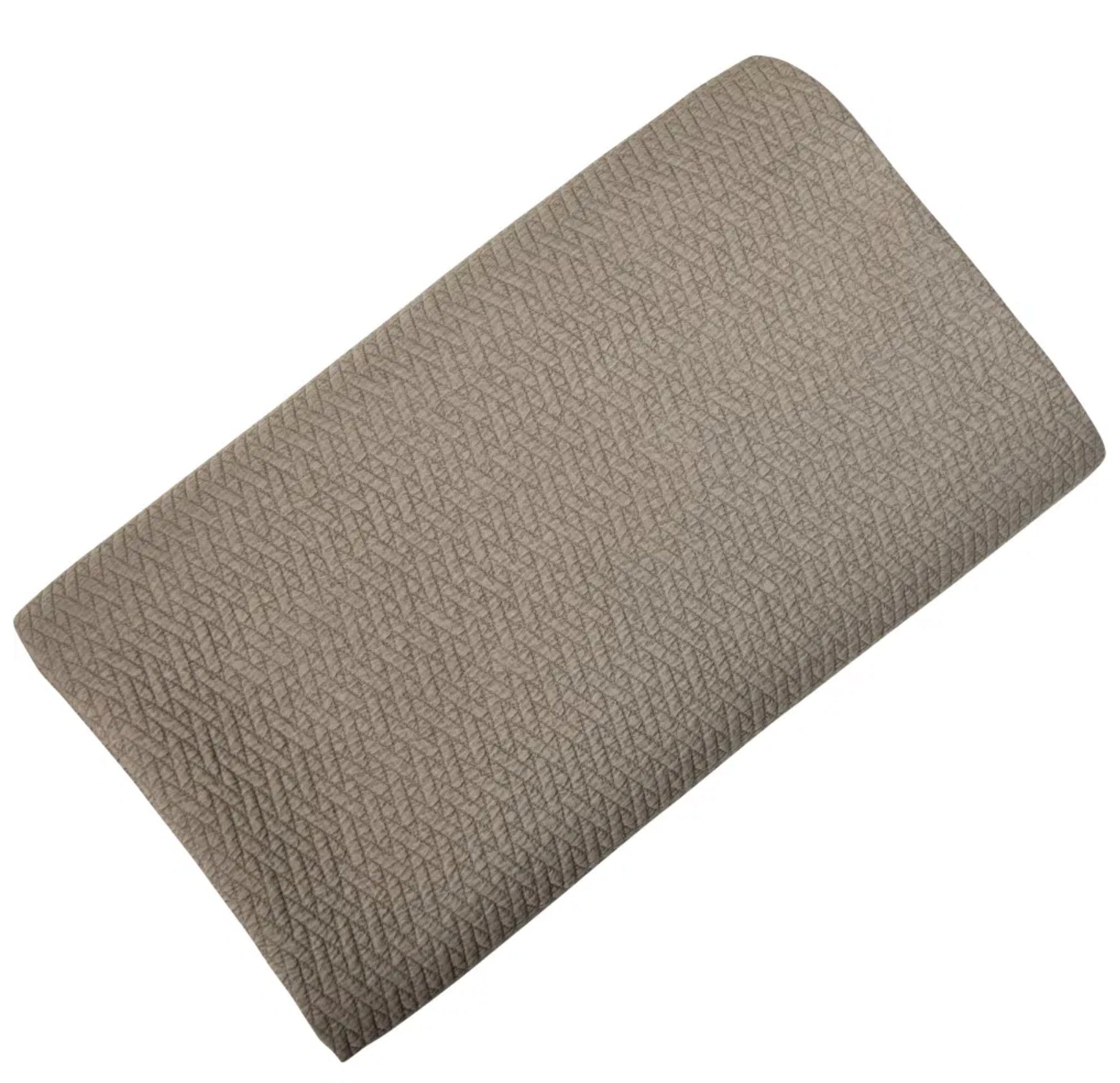 Criss-Cross Taupe King Bedspread