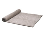 Super King-size Warm Grey Cotton Velvet Bedspread