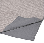 Super King-size Warm Grey Cotton Velvet Bedspread