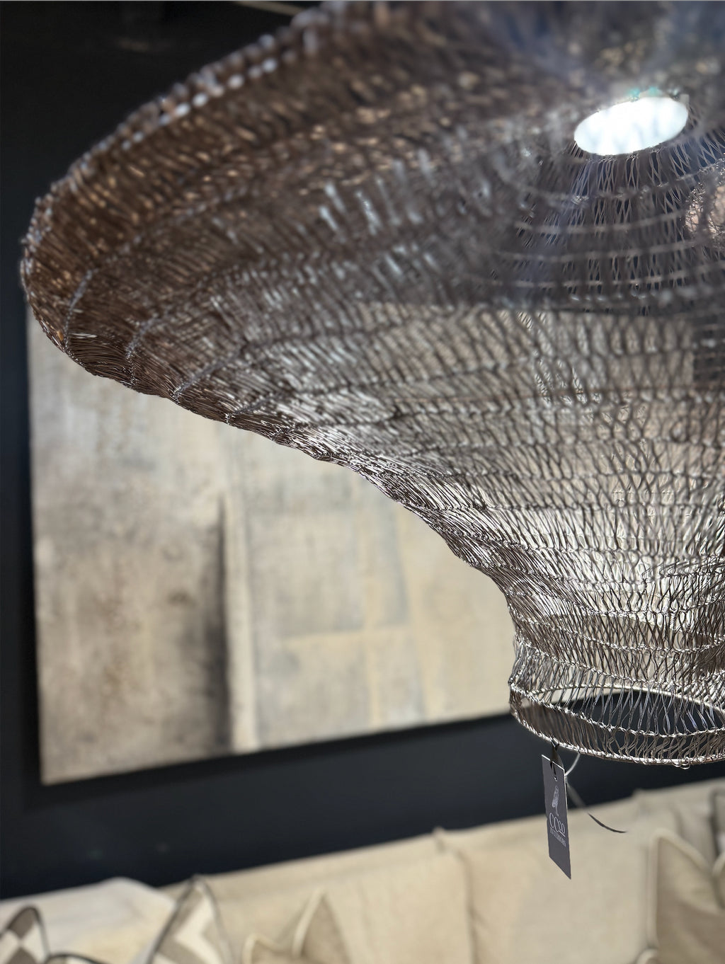 Woven Wire Pendant Light