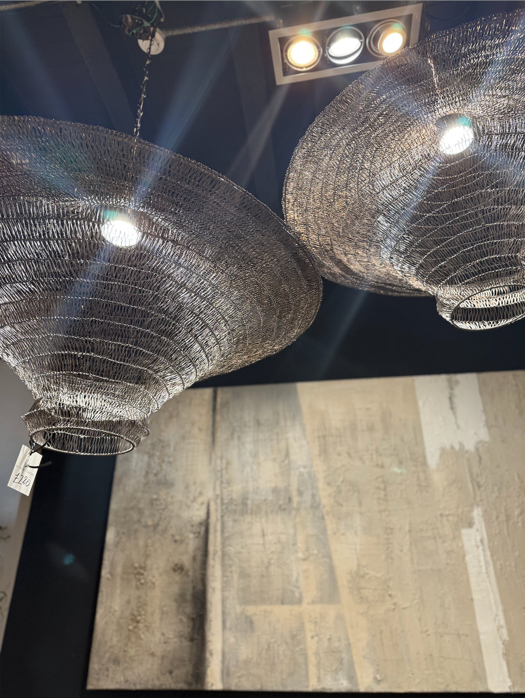 Woven Wire Pendant Light