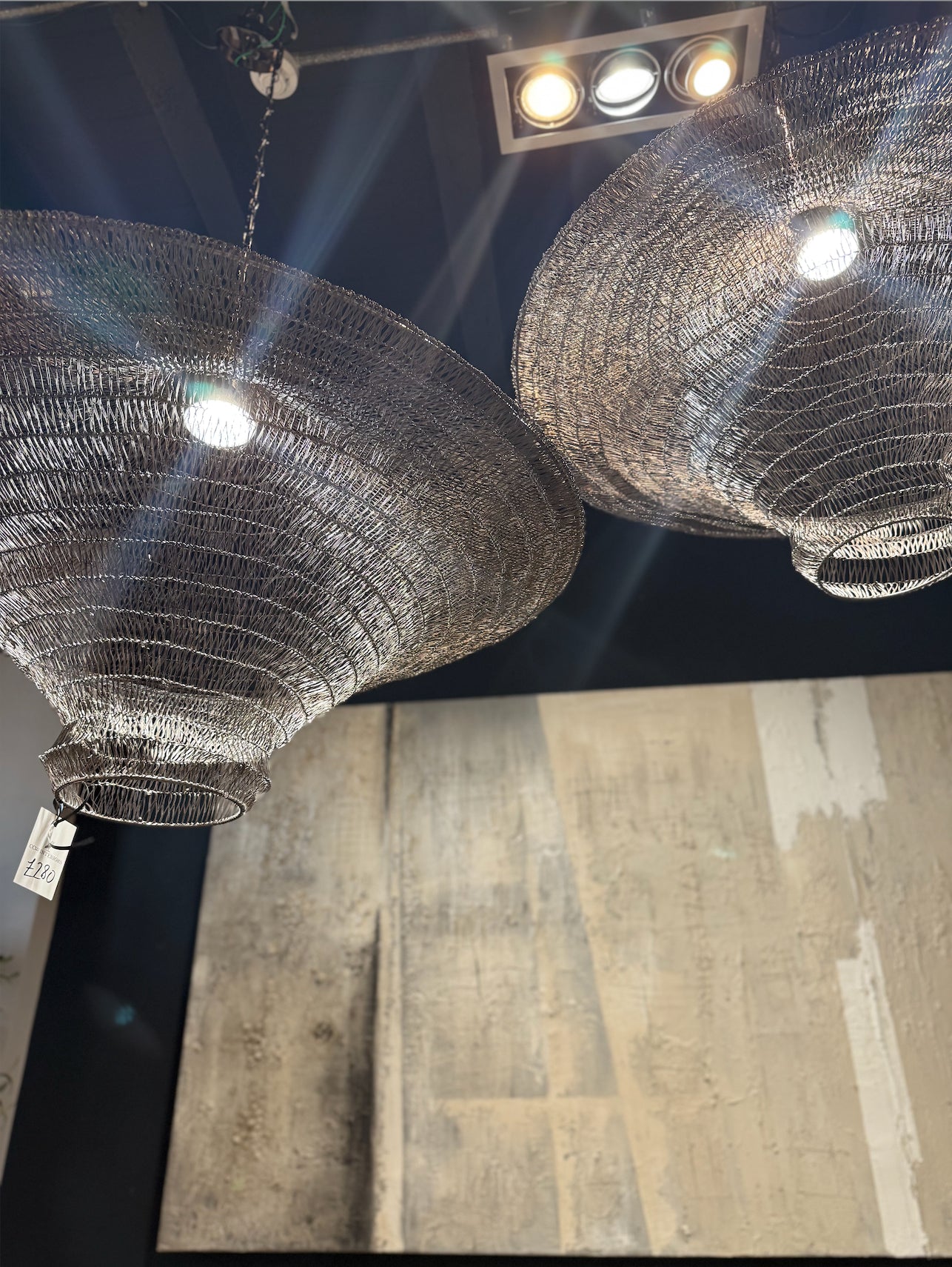 Woven Wire Pendant Light