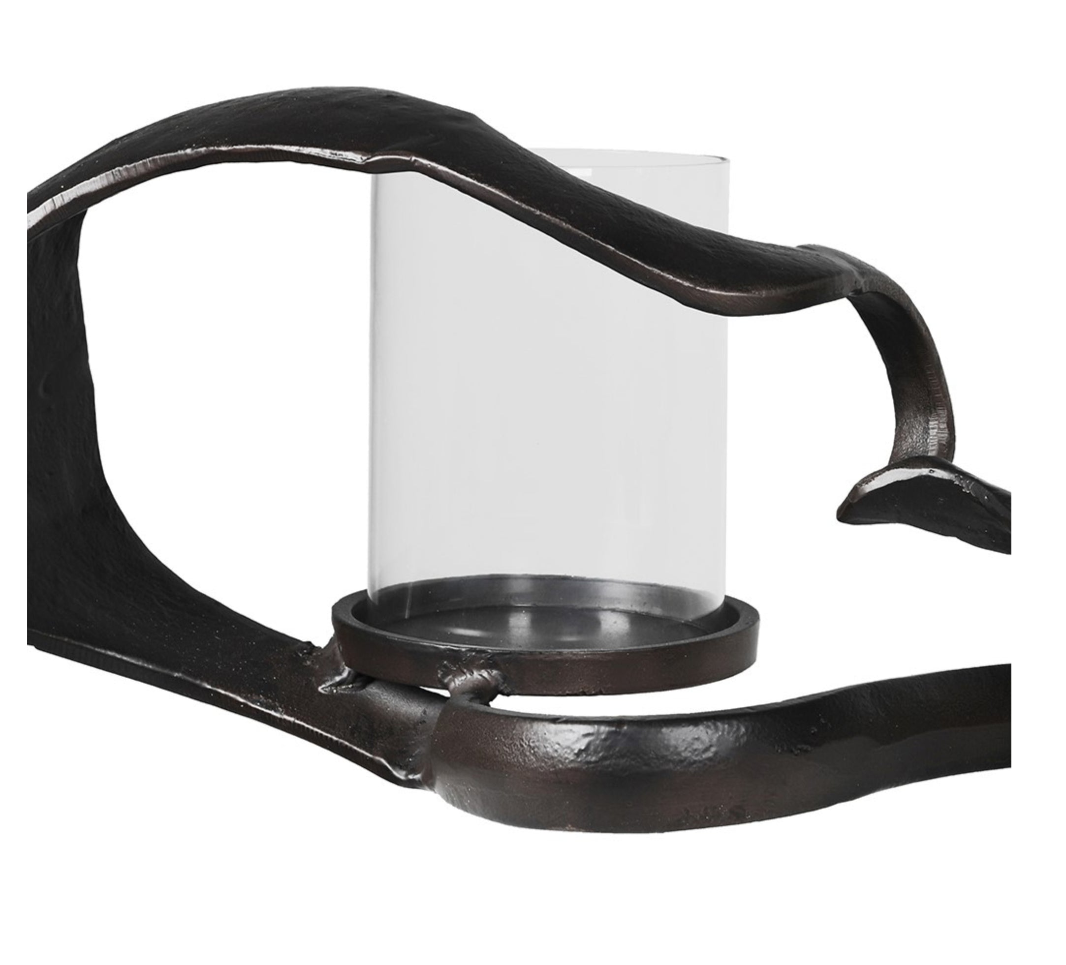 Black Knotted Hand Forged Candle Holder
