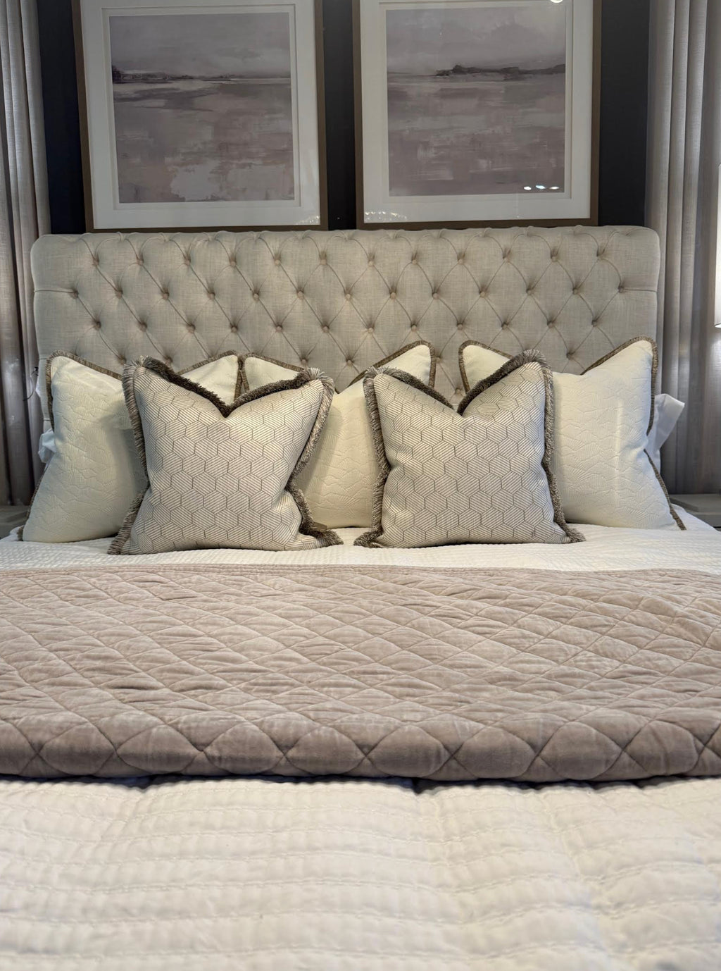 The Stone & Ivory Bed Cushion Set