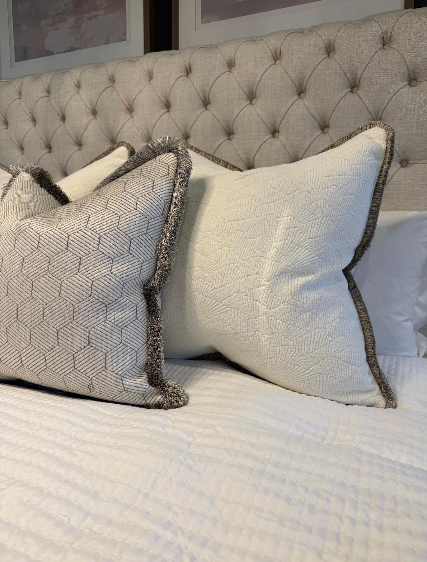 The Stone & Ivory Bed Cushion Set