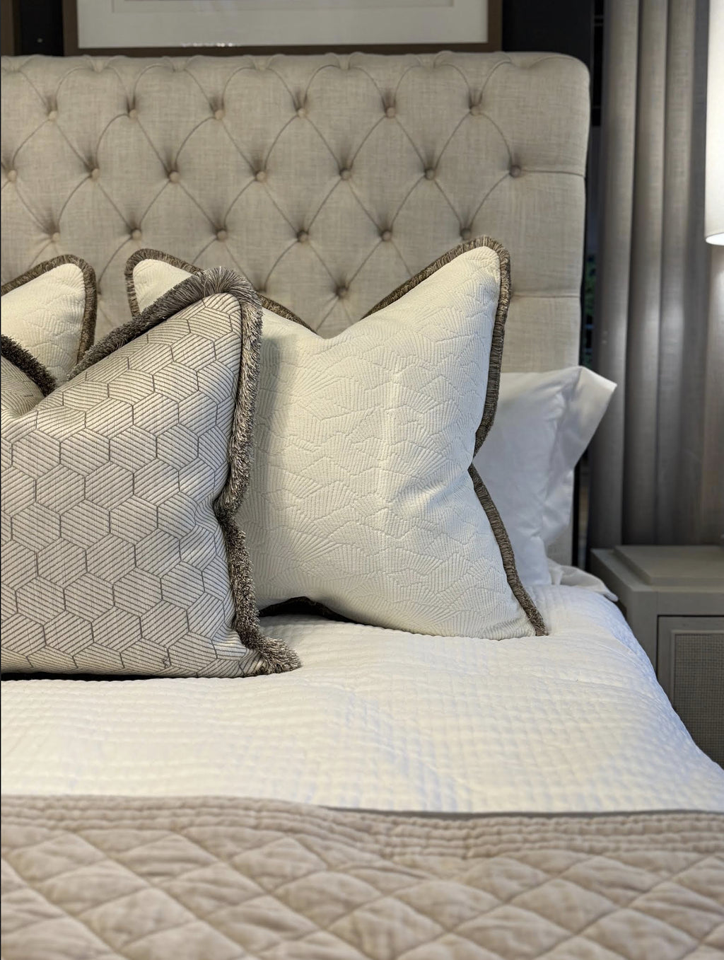 The Stone & Ivory Bed Cushion Set