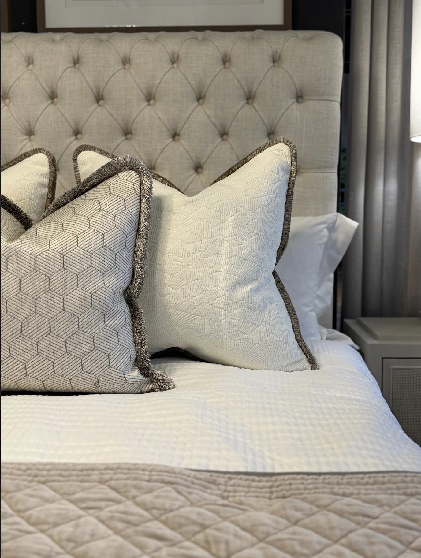 The Stone & Ivory Bed Cushion Set
