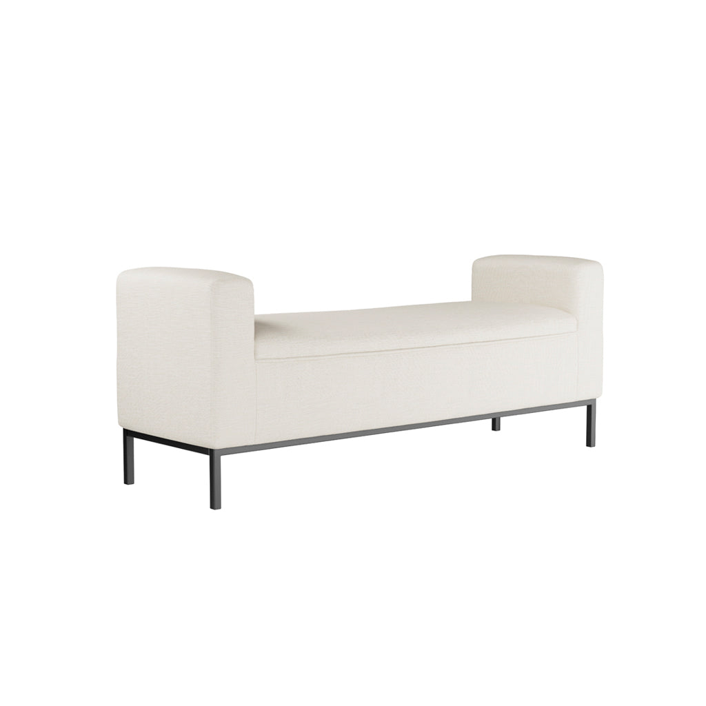 Ivory Linen Bench