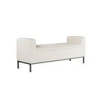 Ivory Linen Bench