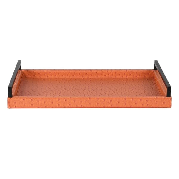 Burnt Orange Faux Leather Tray