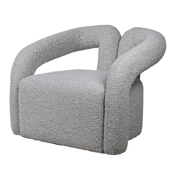 Grey Boucle Sculpture Chair