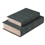 Set of 2 Faux Shagreen Book Boxes