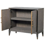Brown Parquet Style 2 Door Cupboard