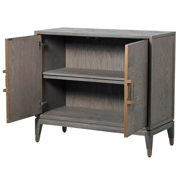 Brown Parquet Style 2 Door Cupboard