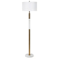 White Marble Floor Lamp with Shade