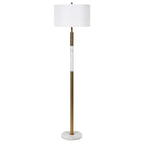 White Marble Floor Lamp with Shade