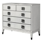 Off-White Parquet 5 Drawer Chest