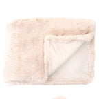 Extra Soft Light Beige Fur Throw