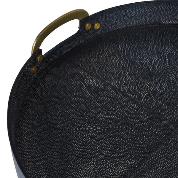 Hicks Shagreen Tray with Handles