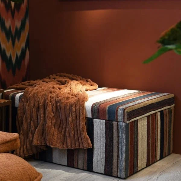 Terracotta Ribbed Throw