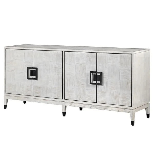 Off-White Parquet 4 Door Sideboard