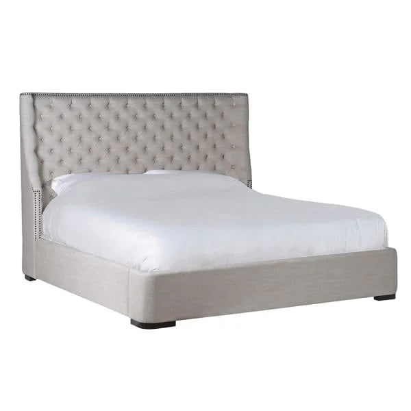 Studded Linen 6ft Super King-size Bed