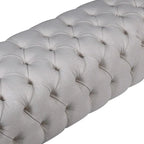 Linen Bed with Bench Footboard