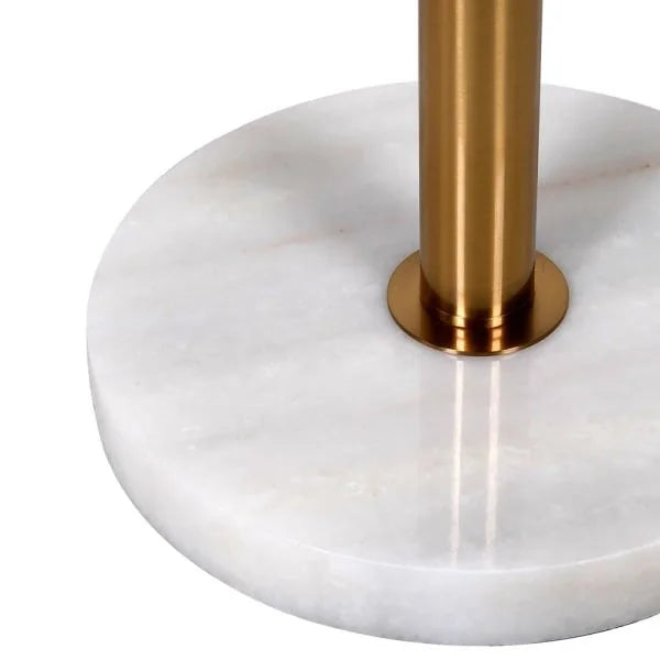 White Marble Floor Lamp with Shade