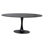 Black Marble Oval Dining Table