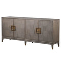 Brown Parquet 4 Door Sideboard