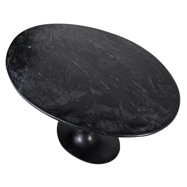 Black Marble Oval Dining Table