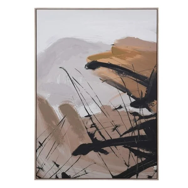 Abstract Tan Brush Stroke Canvas
