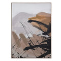 Abstract Tan Brush Stroke Canvas