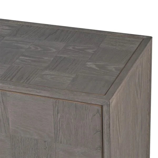 Brown Parquet 4 Door Sideboard