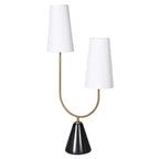 Twin Shade Marble Table Lamp with Shades