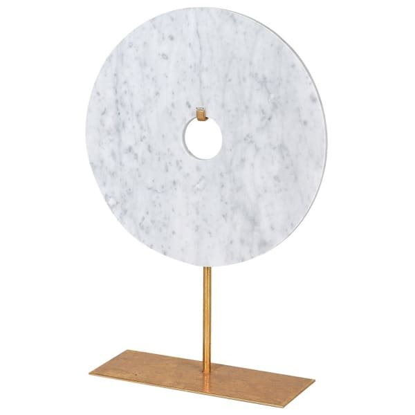 White Disc On Stand