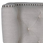 Studded Linen 6ft Super King-size Bed
