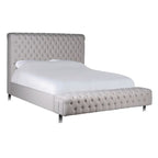 Linen Bed with Bench Footboard