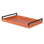 Burnt Orange Faux Leather Tray