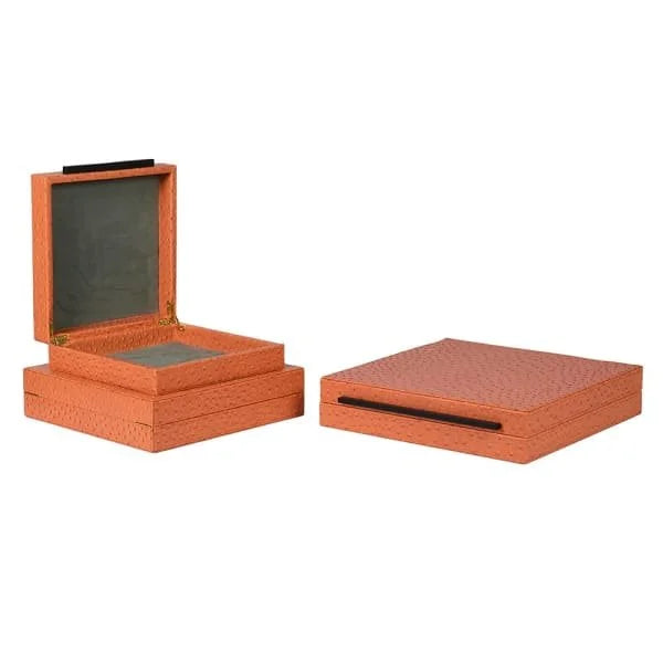 Set of 3 Burnt Orange Boxes