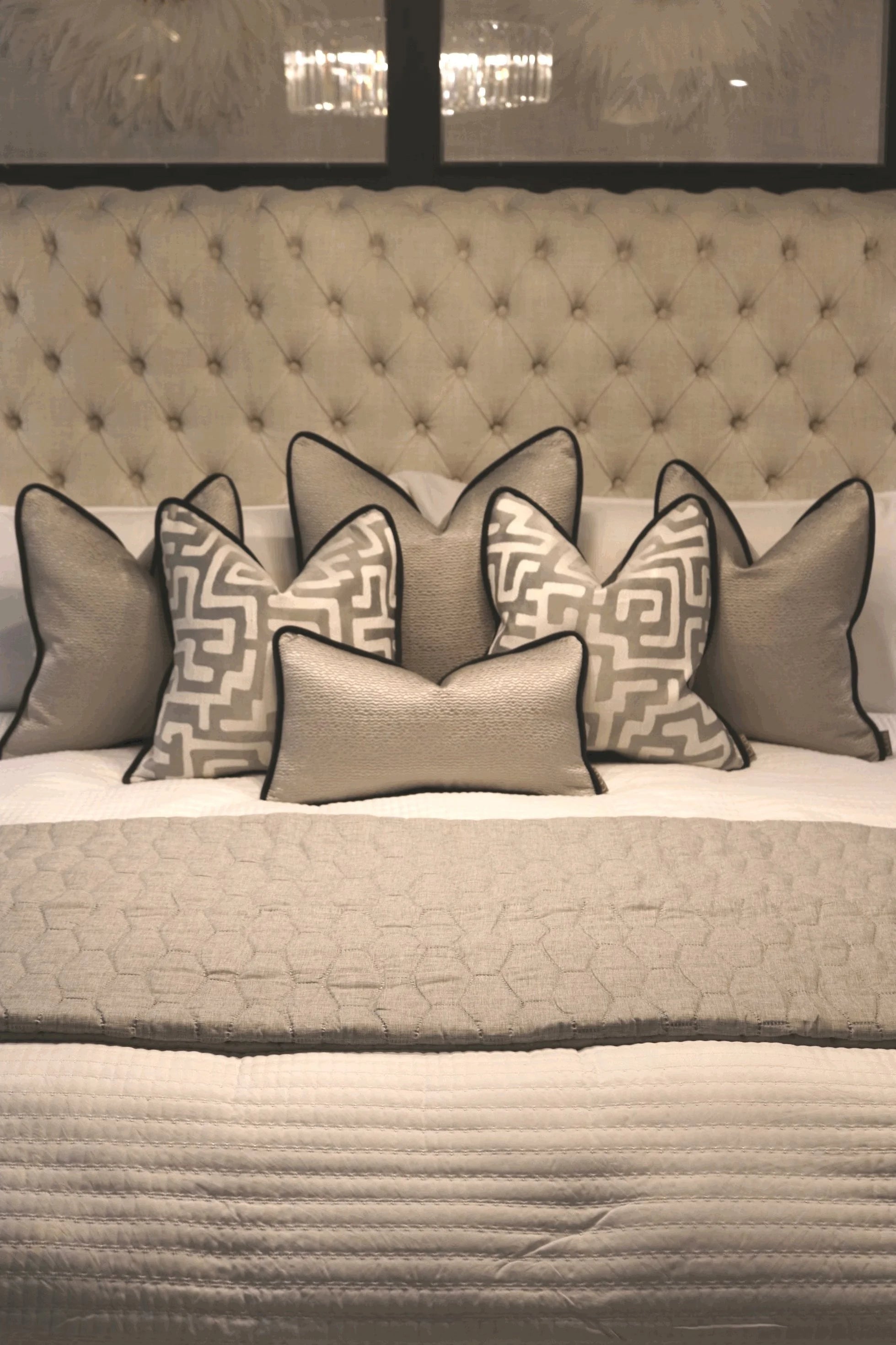 Limited Edition 'Kiri Silver' Bed Cushion Set