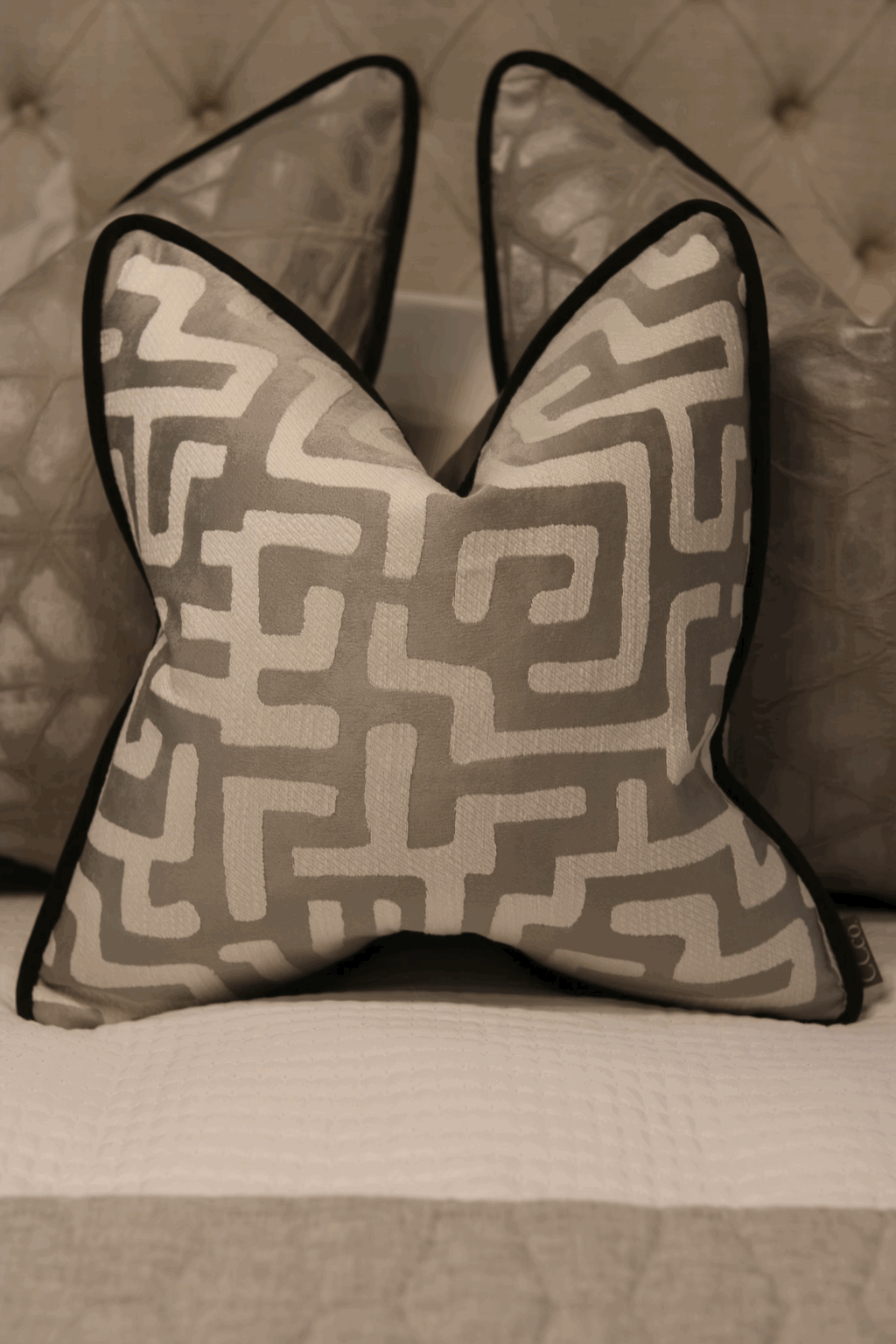 Limited Edition 'Kinamba Silver' Bed Cushion Set