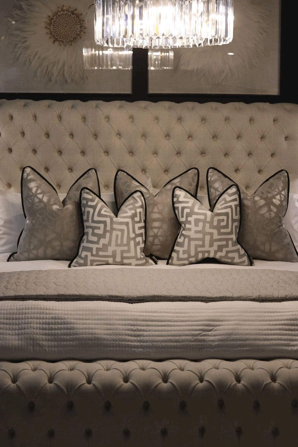 Limited Edition 'Kinamba Silver' Bed Cushion Set