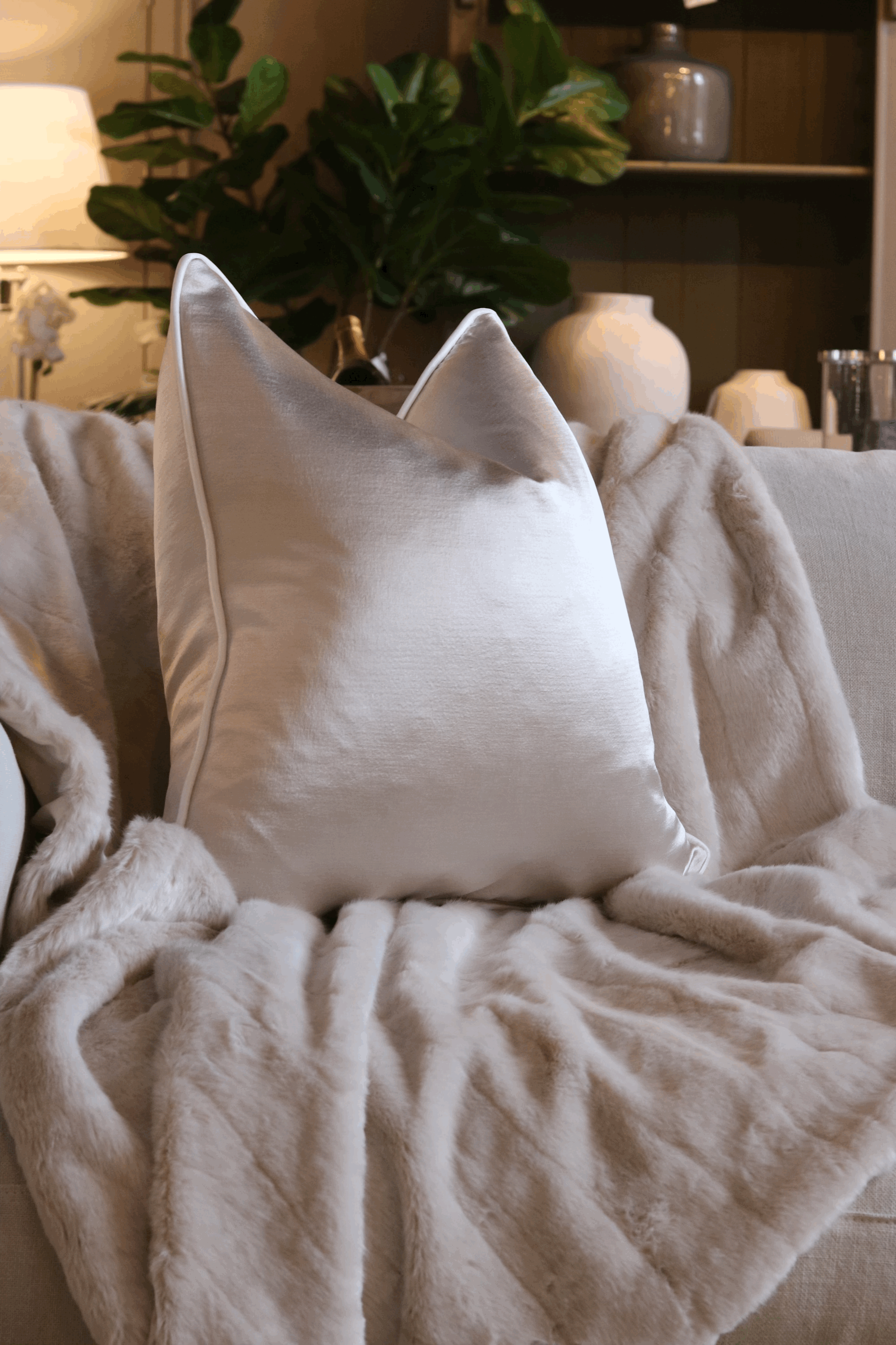 Pearl Satin Cushion