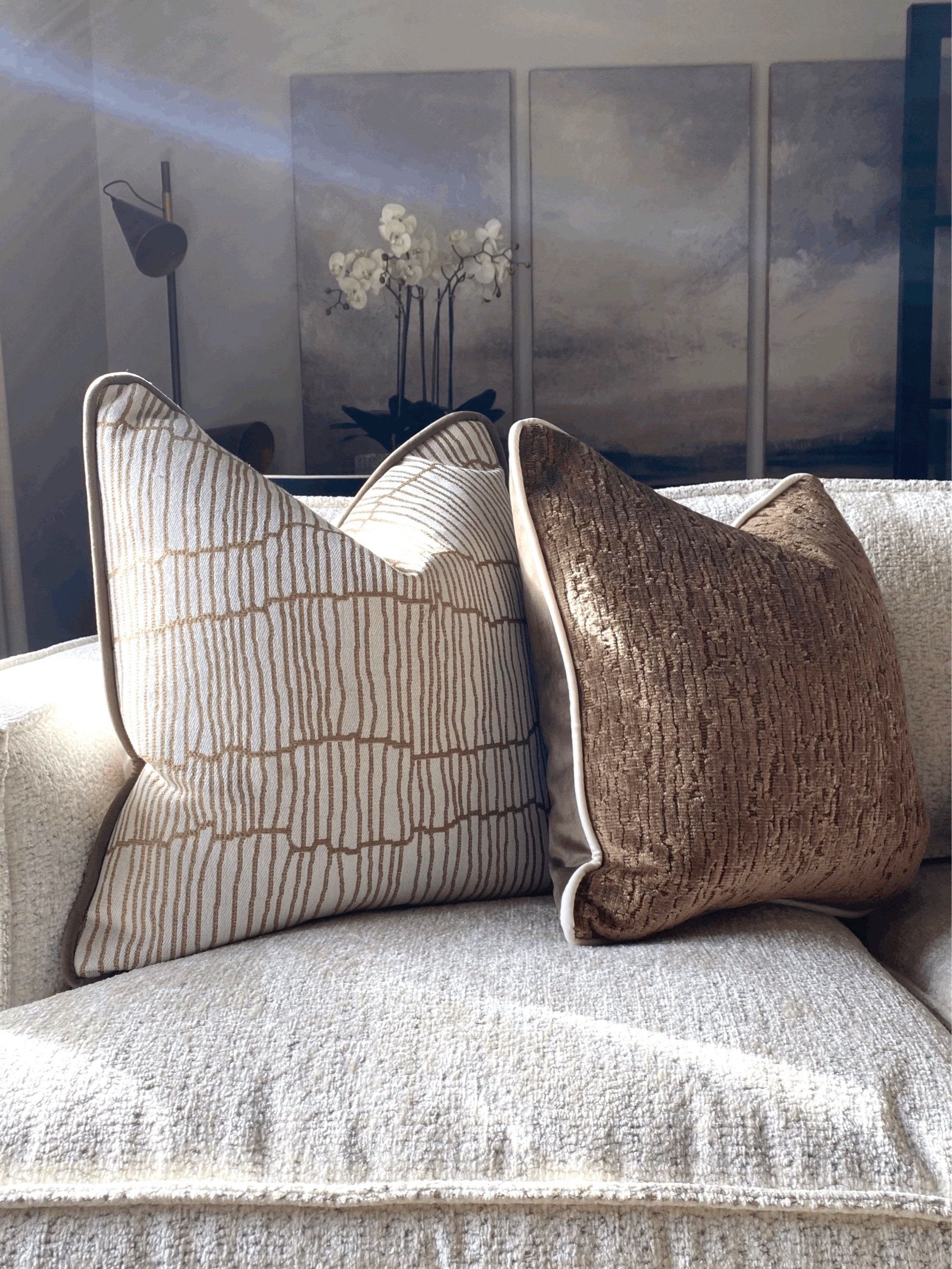 Andrew Martin 'Canale Almond' Cushion