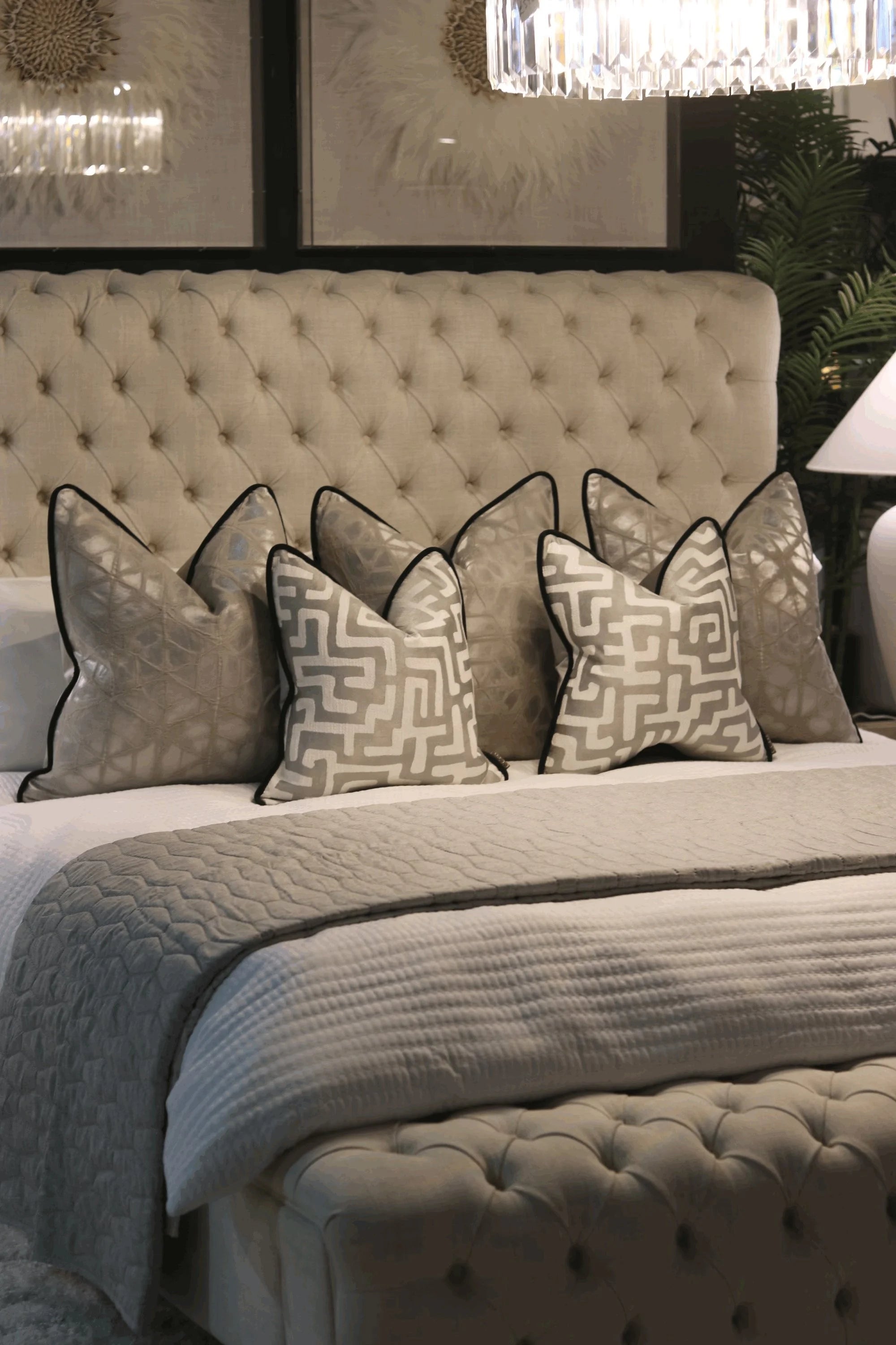 Limited Edition 'Kinamba Silver' Bed Cushion Set
